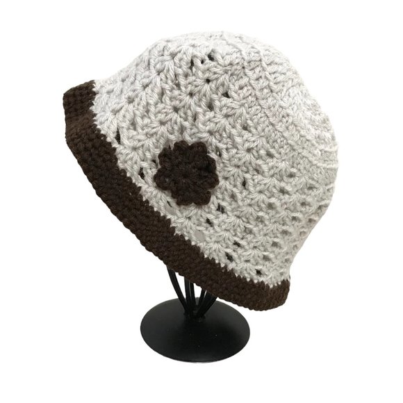 Brand New Handmade Crochet Bucket Hat with a Beautiful Flower on the side - Picture 1 of 5